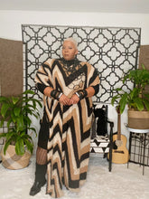 Load image into Gallery viewer, Out of Zion Chevron Print Sweater Kaftan Dress